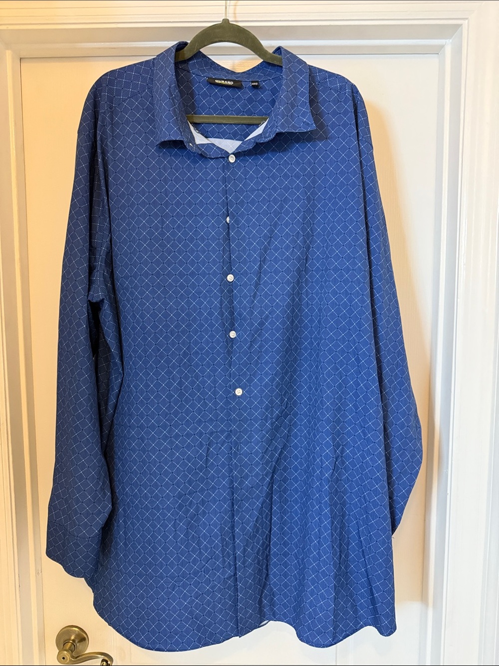 Murano Performance Navy Geometric Shirt